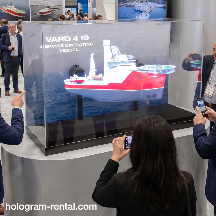 3d hologram fan display for trade shows