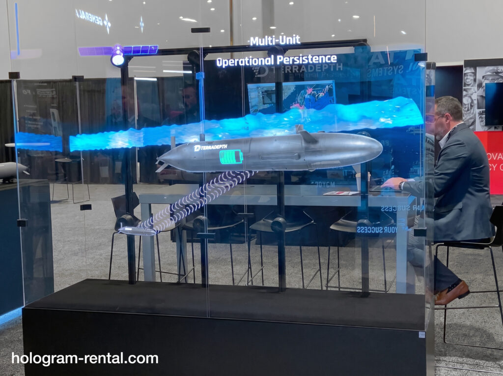 Holographic trade show exhibit rental